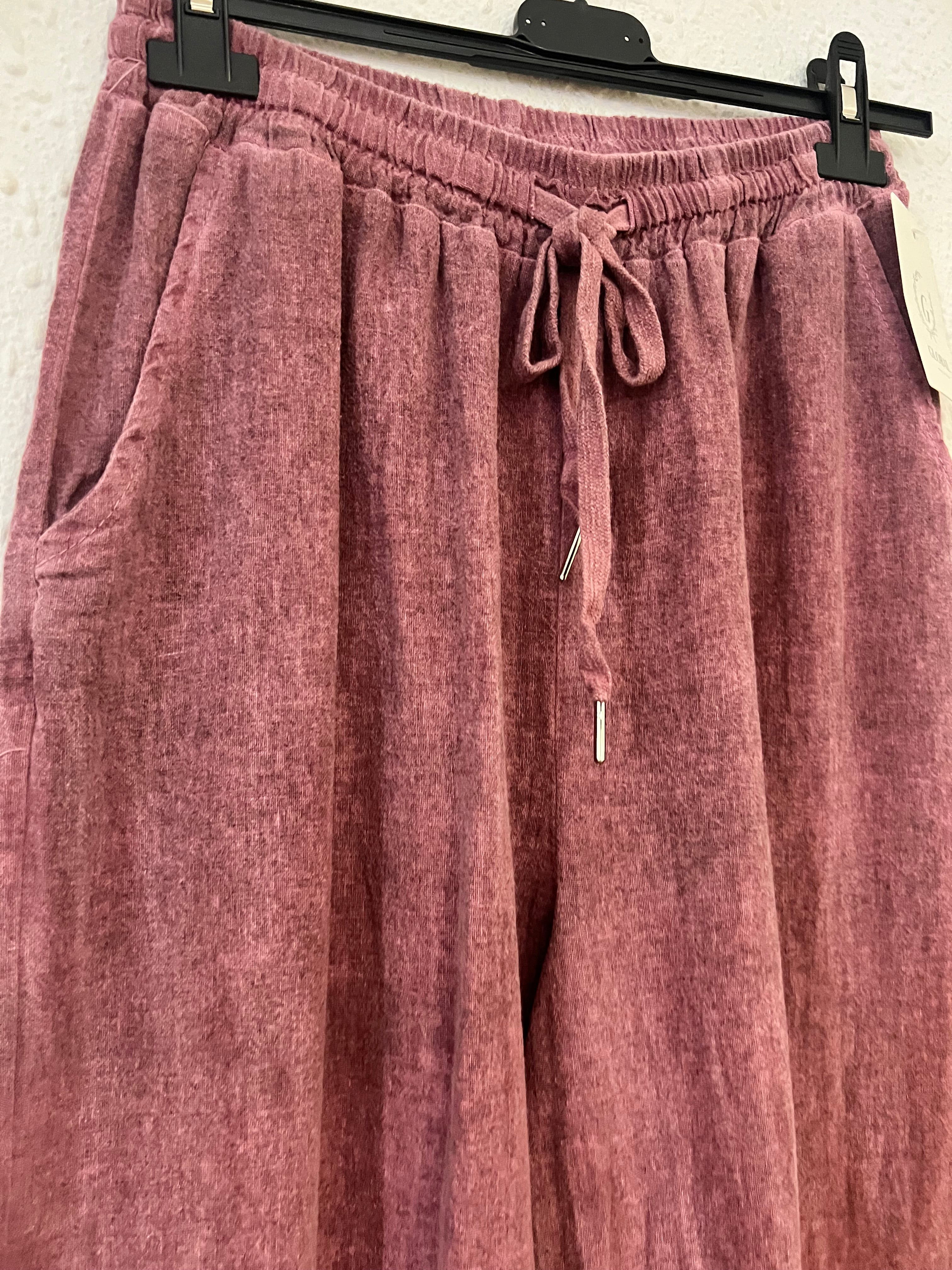 Pantalón Fluido de Algodón con Efecto Lino