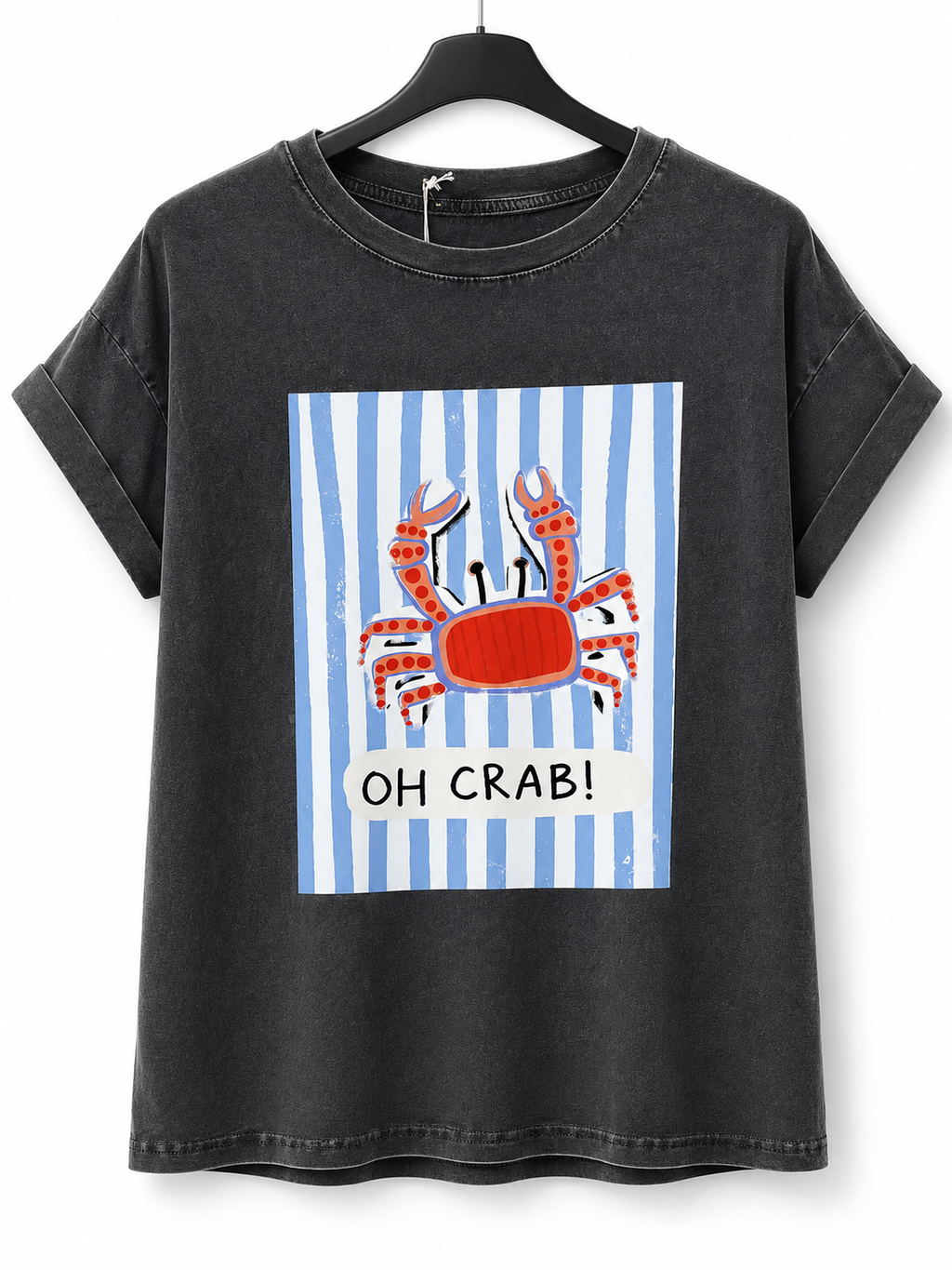 Camiseta Estampada de Algodón con Corte Recto | Diseño Mediterráneo