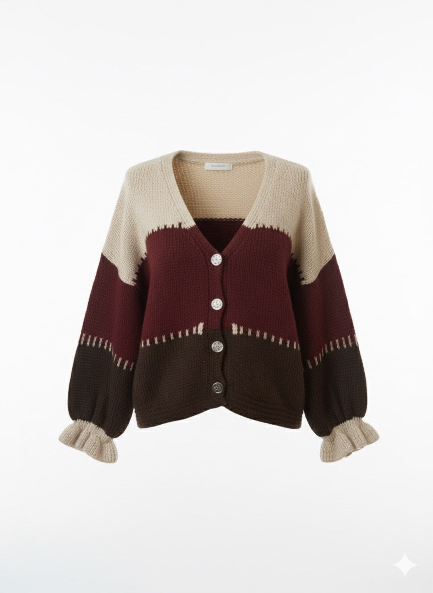 Chaqueta punto tricolor