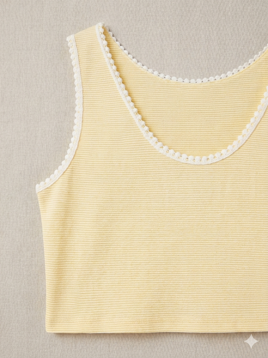 Camiseta de Tirantes con Detalle de Bolitas