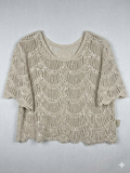 Top Crochet con Lentejuelas