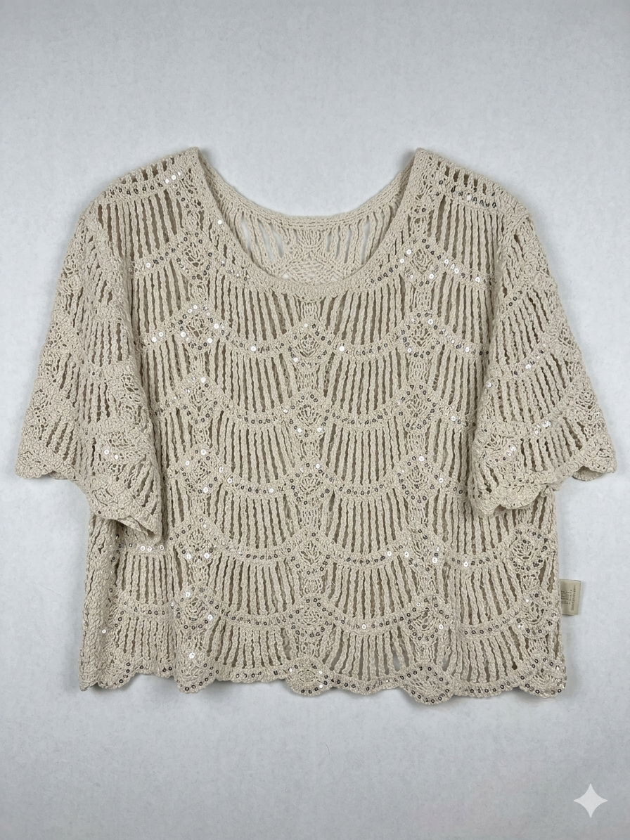 Top Crochet con Lentejuelas