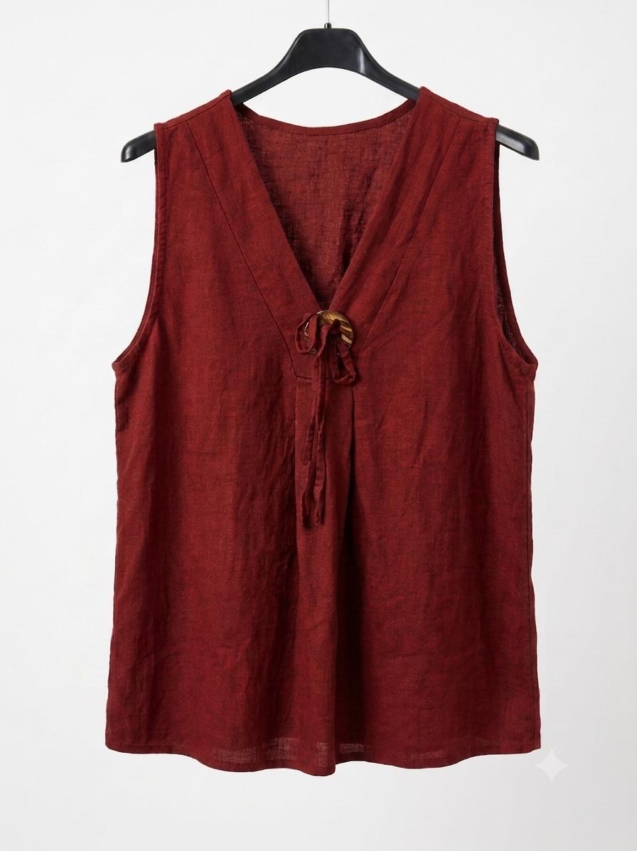 Blusa Fluida | Botón coco en viscosa