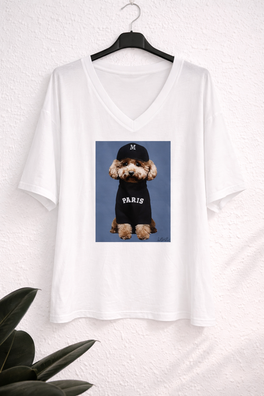 Camiseta manga corta perro París