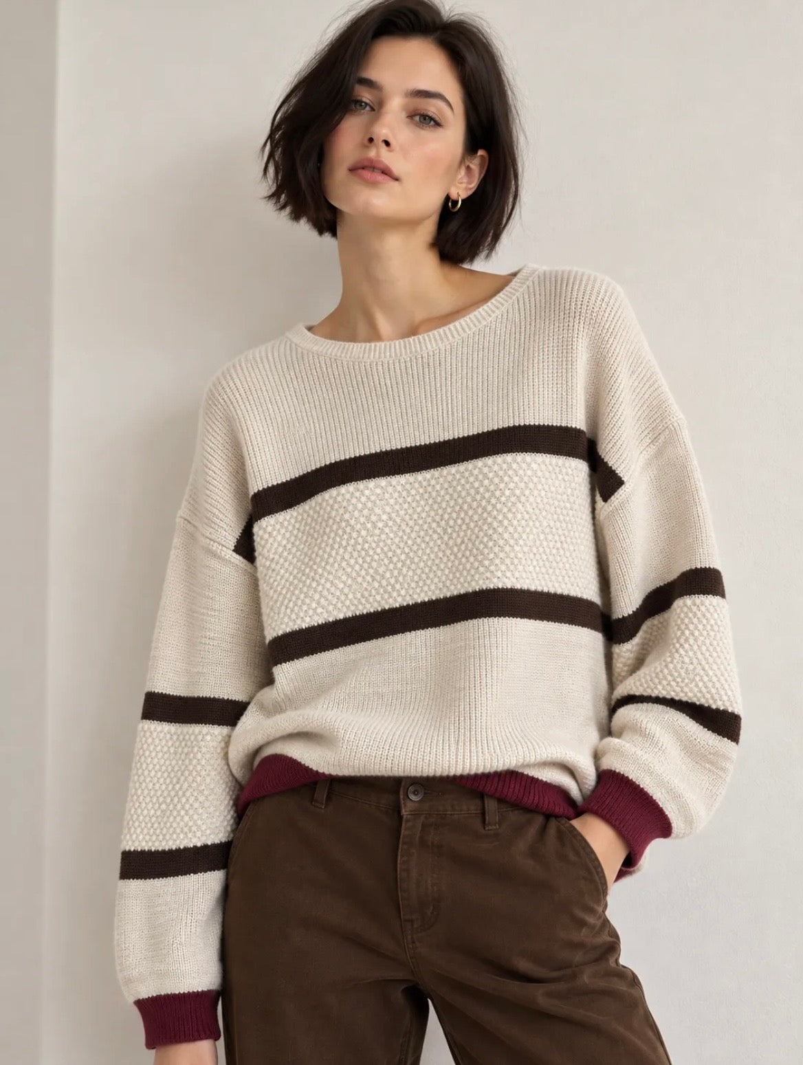 Jersey de Punto | Rayas y Textura