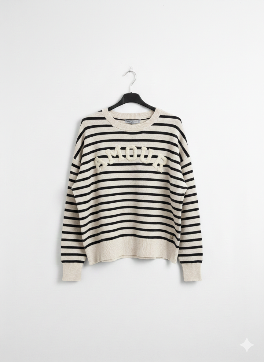 Jersey de Punto Rayas "Amour"