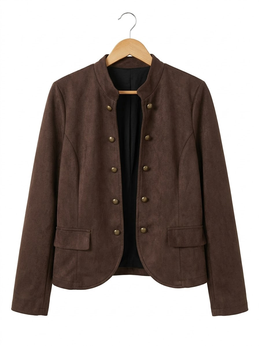 Chaqueta de Antelina | Estilo Napoleón con Botones