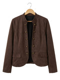 Chaqueta de Antelina | Estilo Napoleón con Botones