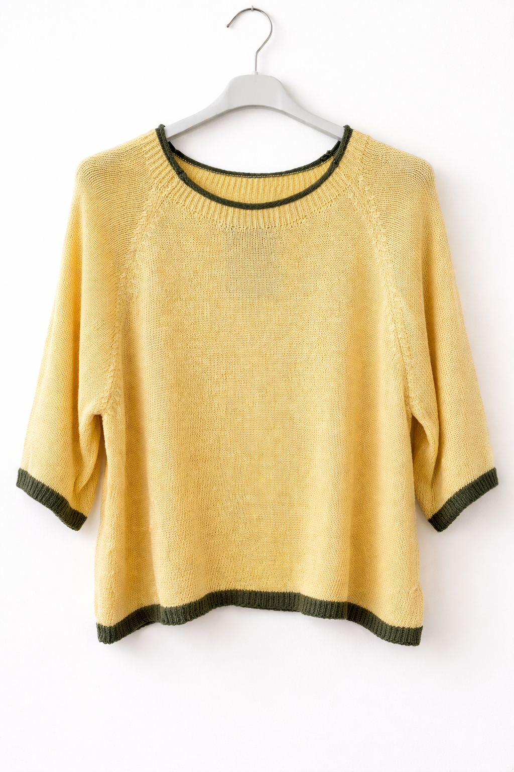 Jersey de Punto Fino con Ribete a Contraste