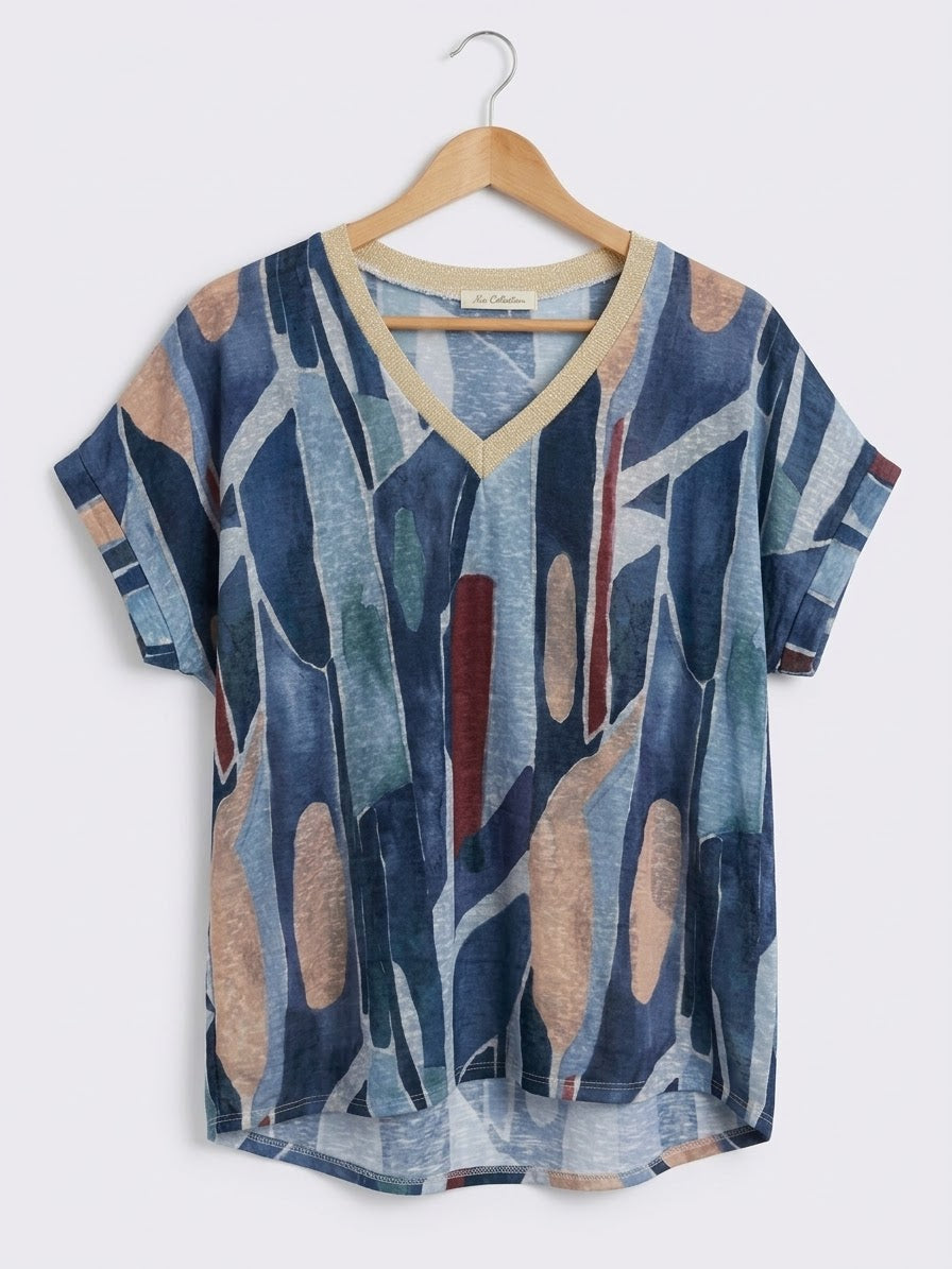 CAMISETA ESTAMPADA | CUELLO V
