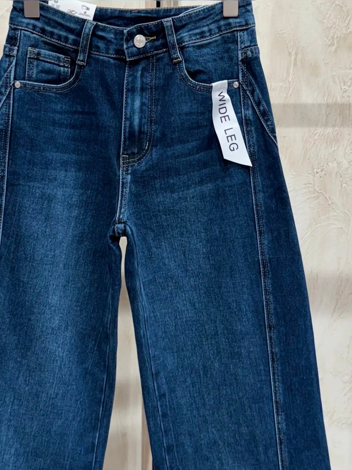 Pantalón Tejano | Wide Leg Costura
