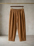 Pantalón Baggy | Terciopelo con Pinzas y Cintura Elástica