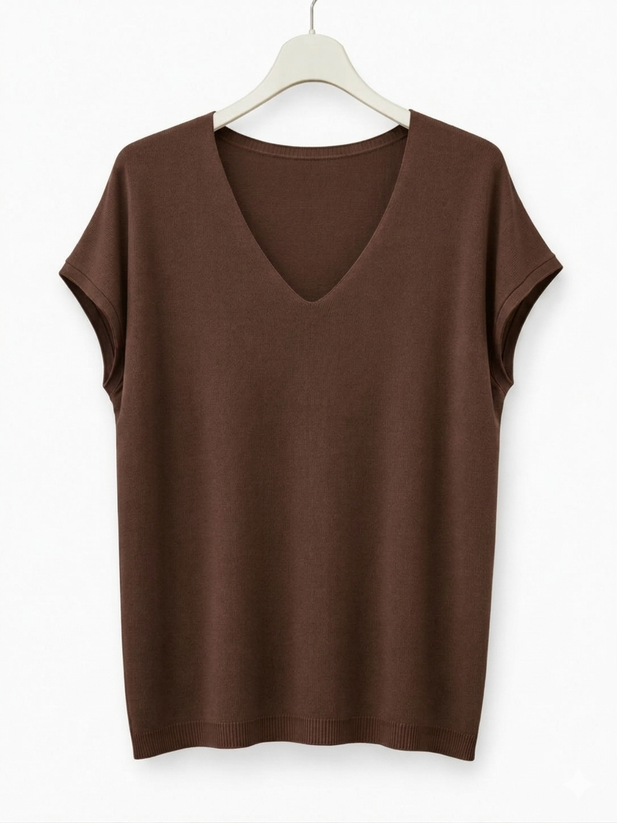 JERSEY PUNTO FINO | CUELLO EN PICO
