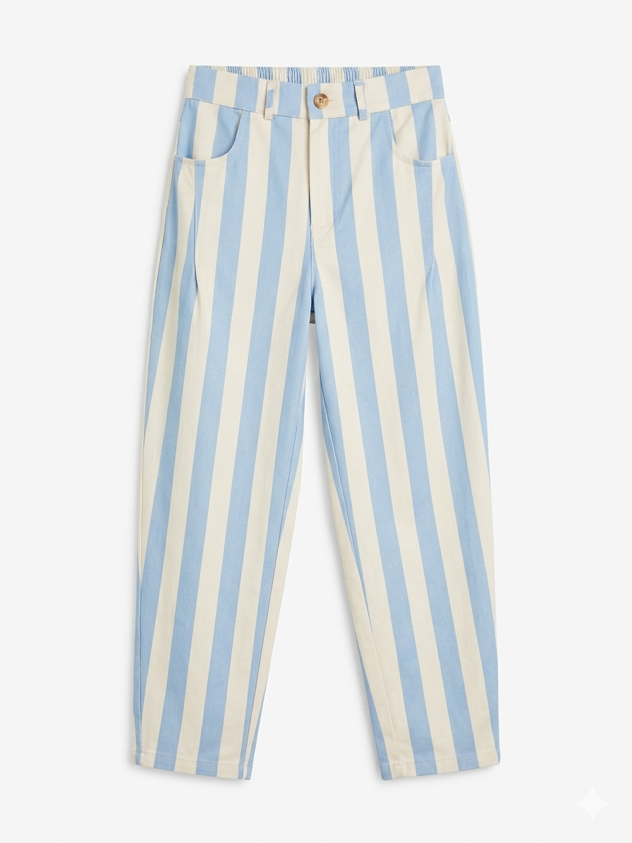 Pantalón Stripe Pop | Corte Mom Fit