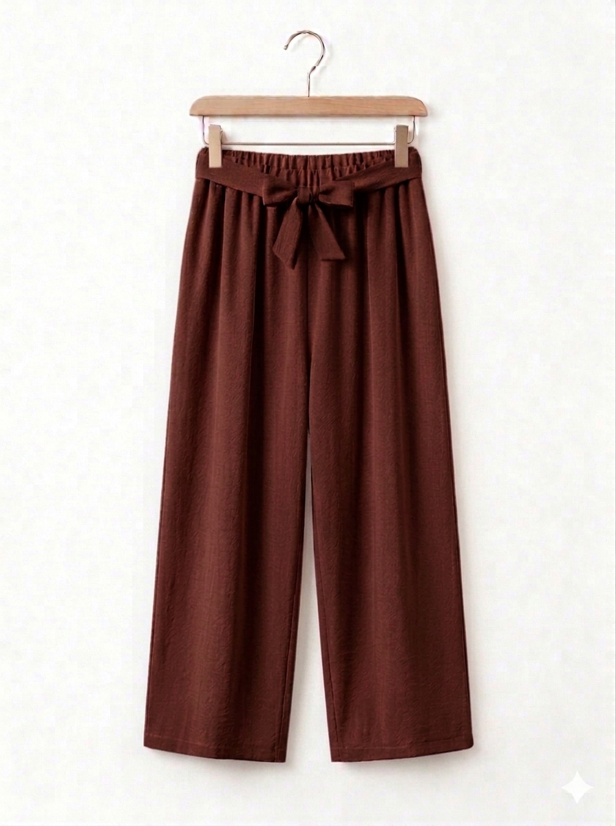 Pantalón Fluido Wide-Leg con Cintura Elástica