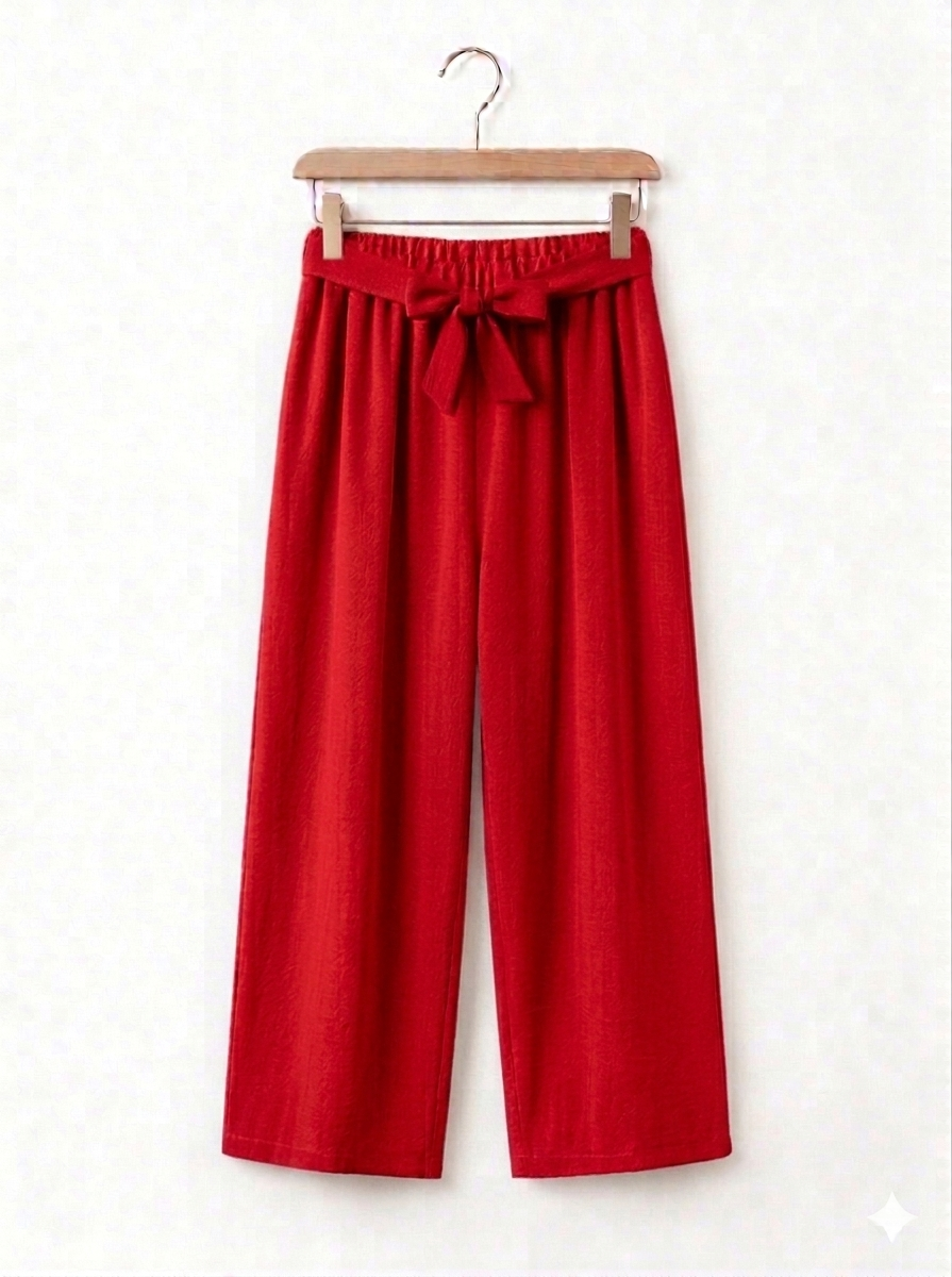 Pantalón Fluido Wide-Leg con Cintura Elástica