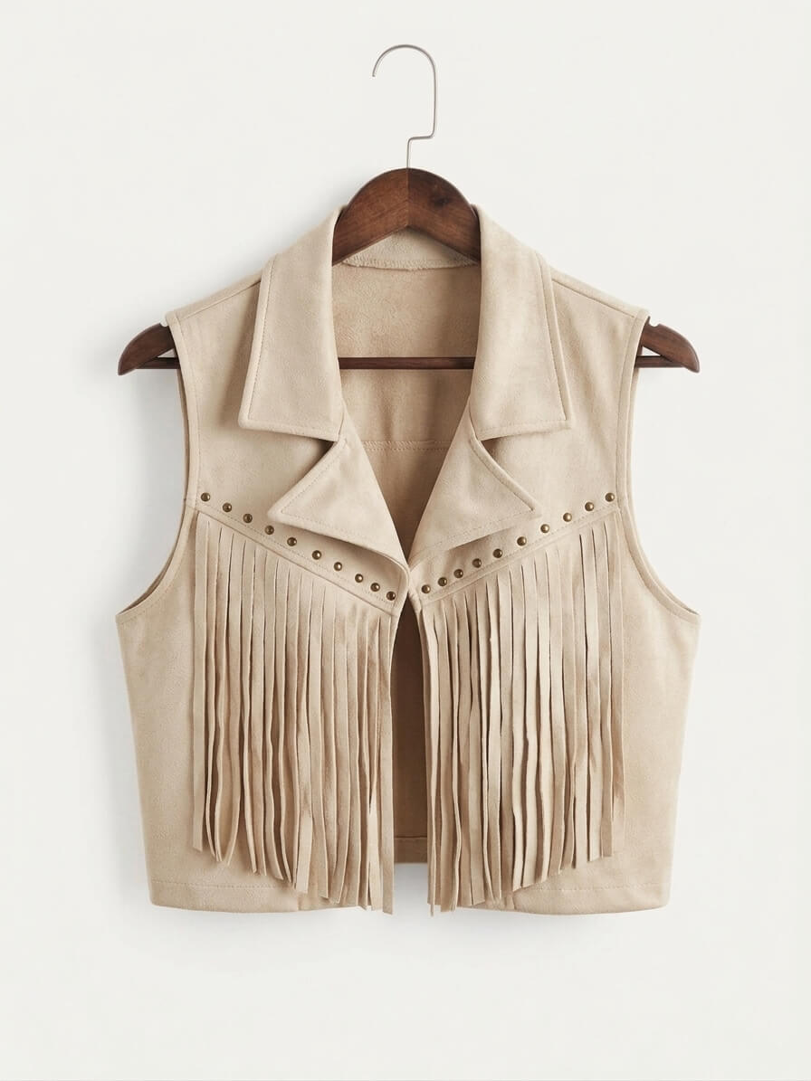 Chaleco Antelina | Flecos y Tachuelas Estilo Boho
