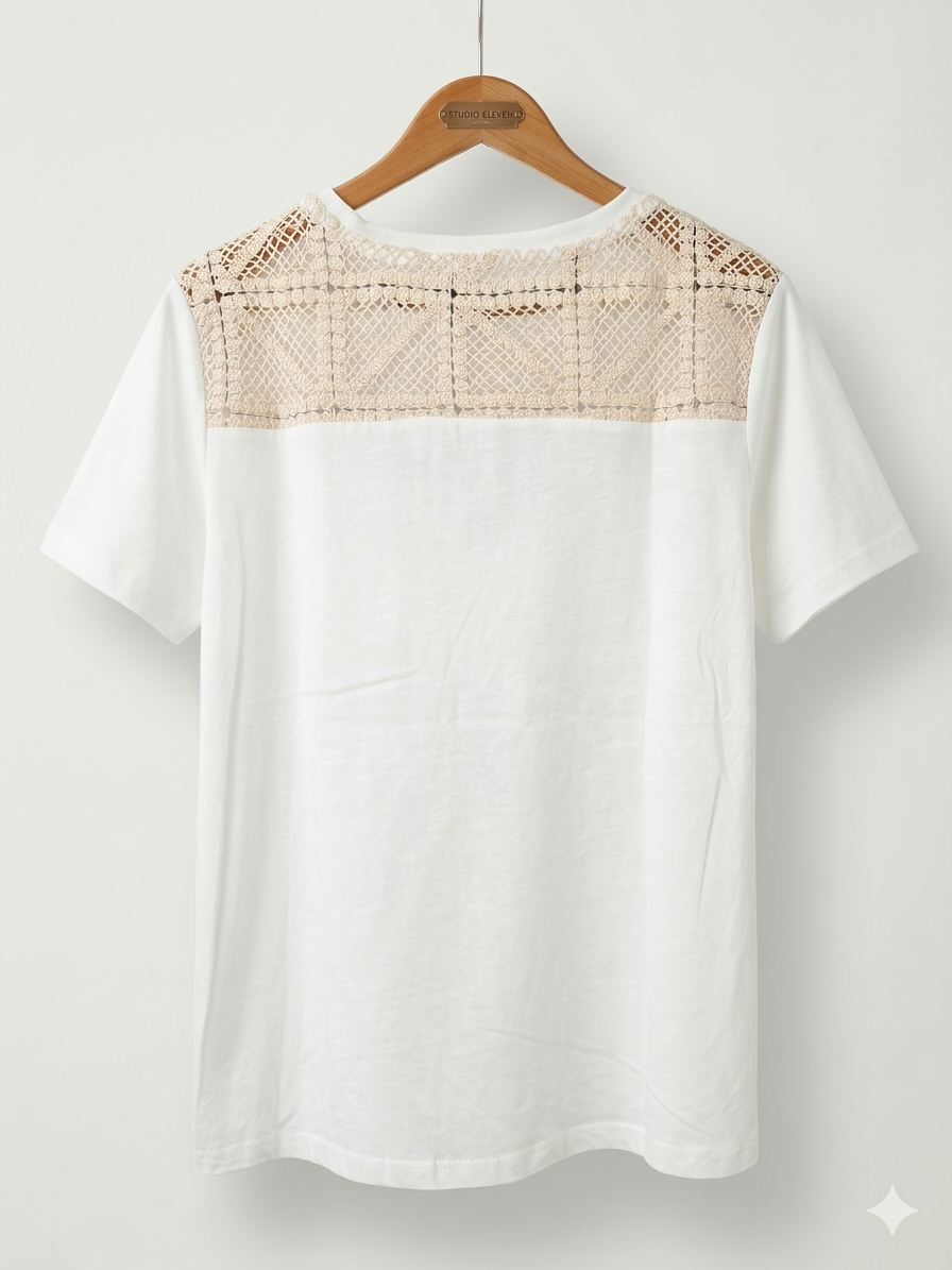 Camiseta detalle ganchillo