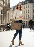 bolso tote efecto acolchado
