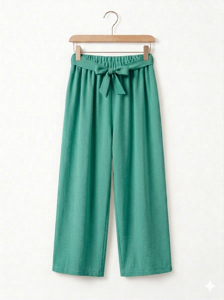 Pantalón Fluido Wide-Leg con Cintura Elástica