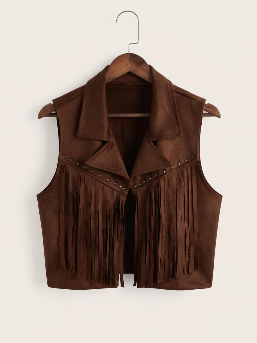 Chaleco Antelina | Flecos y Tachuelas Estilo Boho