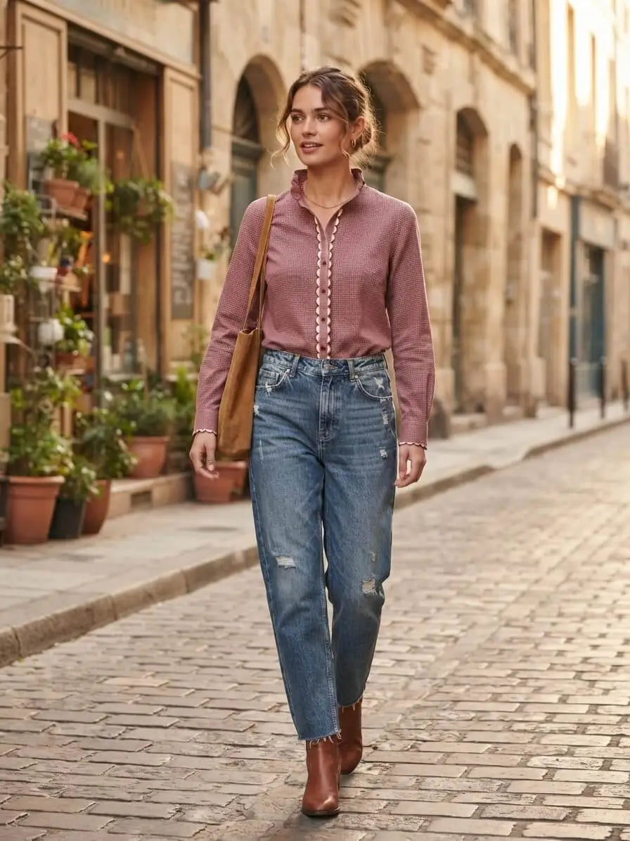 CAMISA CUADROS | CON VOLANTES