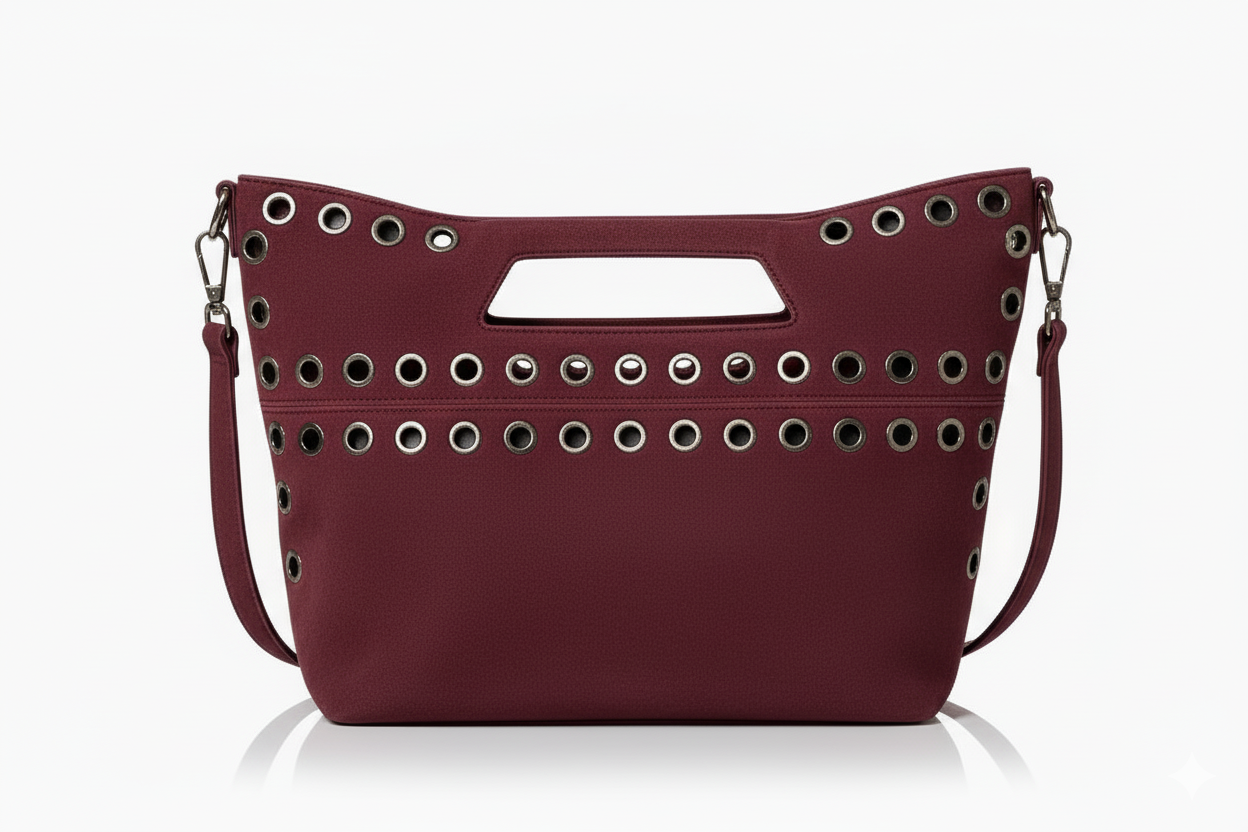 Bolso Cut-Out y Ojales Metálicos