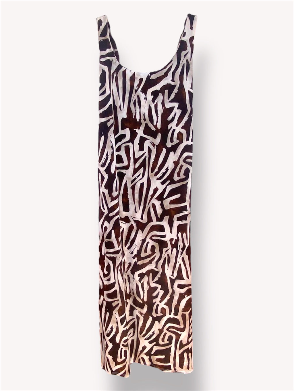 Vestido largo lycra fría estampado
