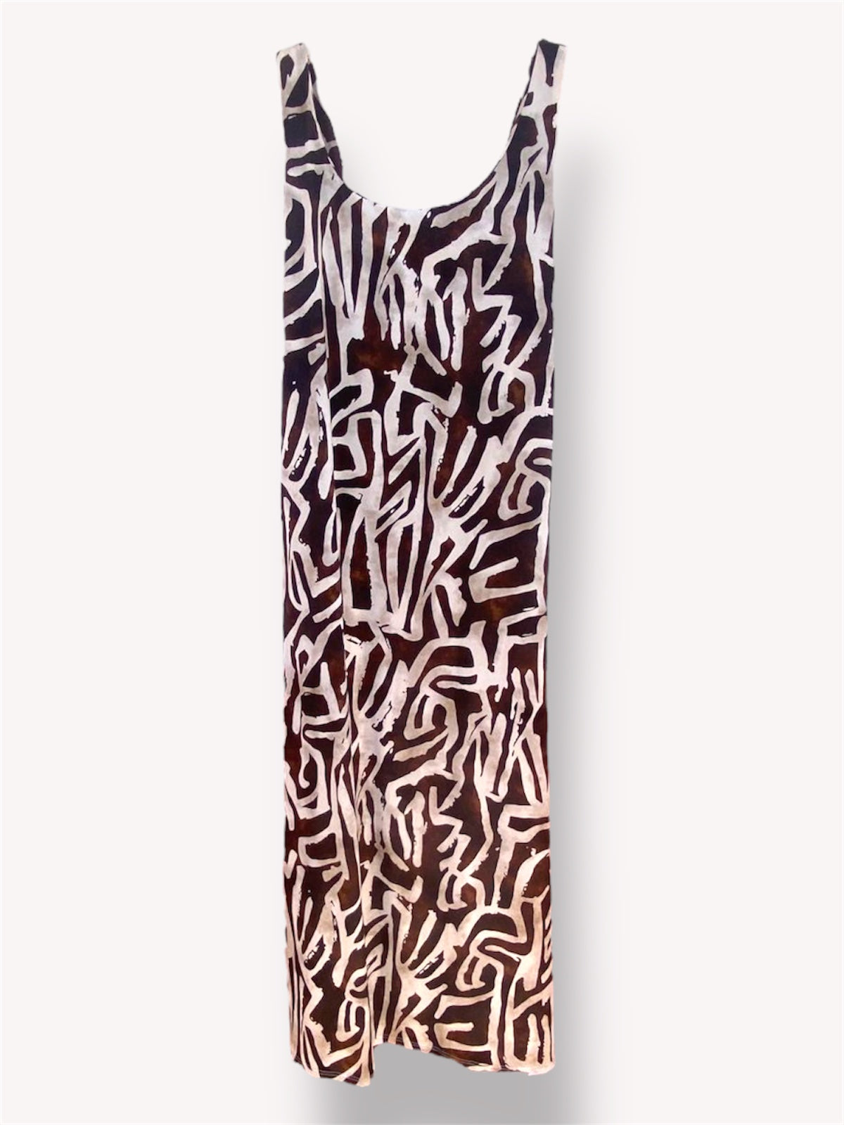 Vestido largo punto frío estampado