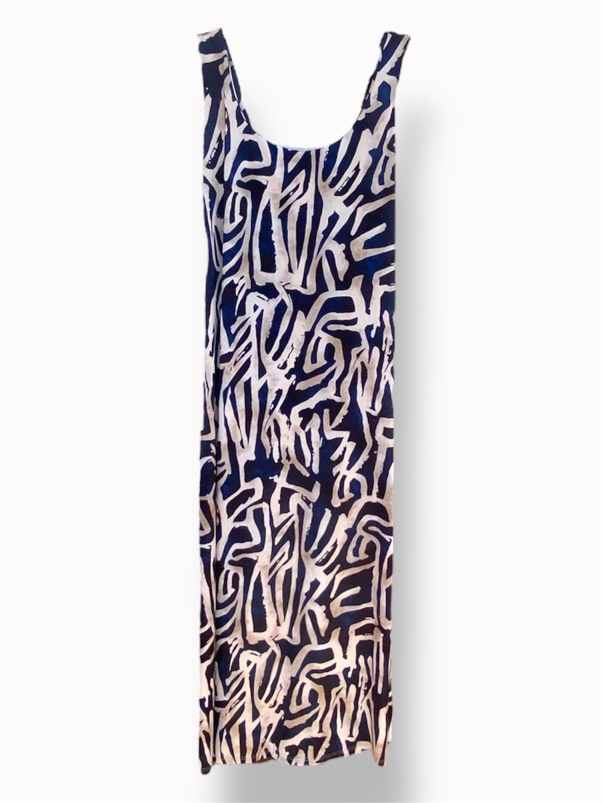 Vestido largo lycra fría estampado