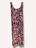 Vestido largo punto frío estampado
