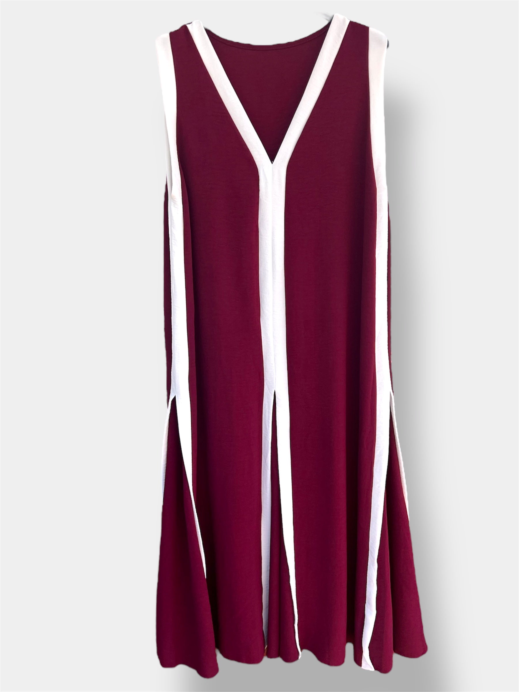 Vestido Largo Con Banda Decorativa