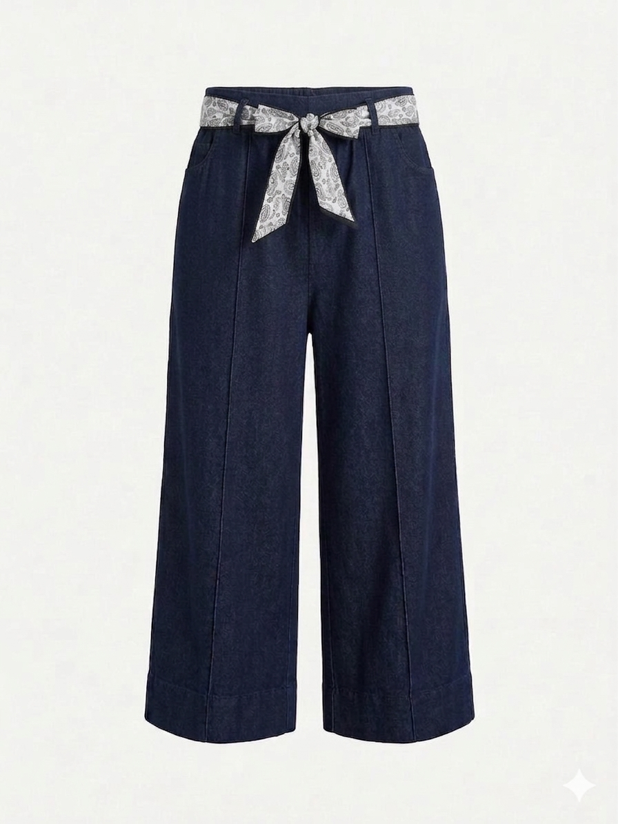 Pantalón Denim con pañuelo