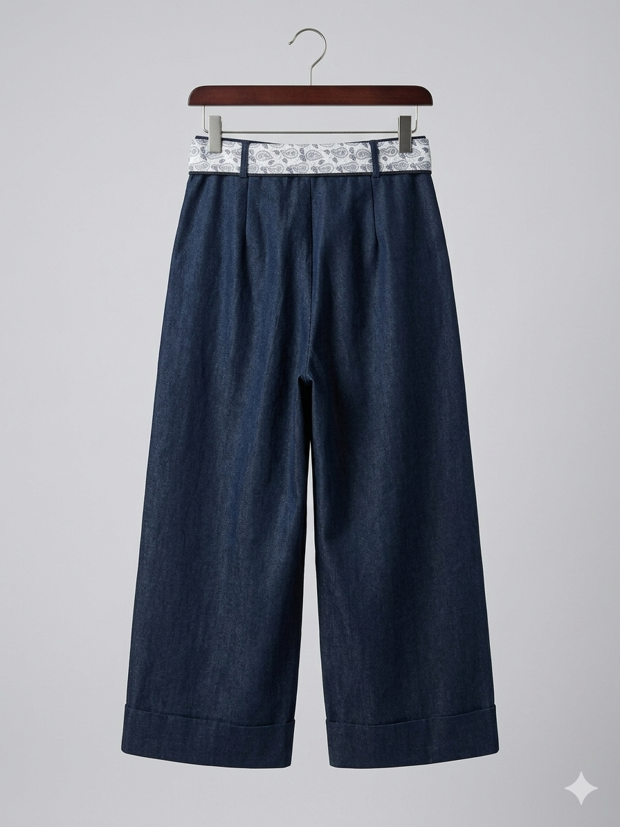 Pantalón Denim con pañuelo