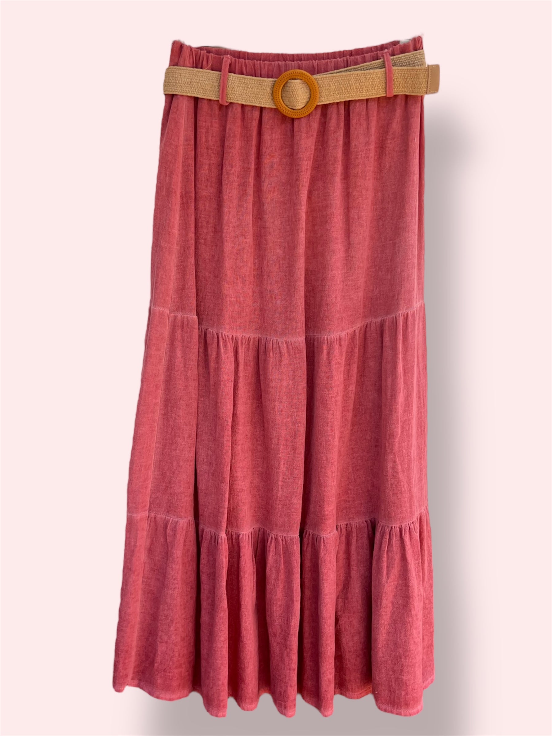 Falda larga 50% lino
