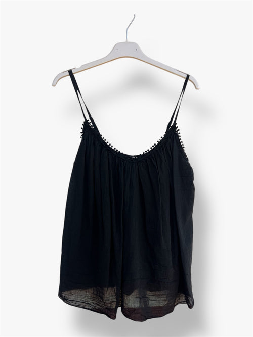 Blusa algodón “bolitas” escote
