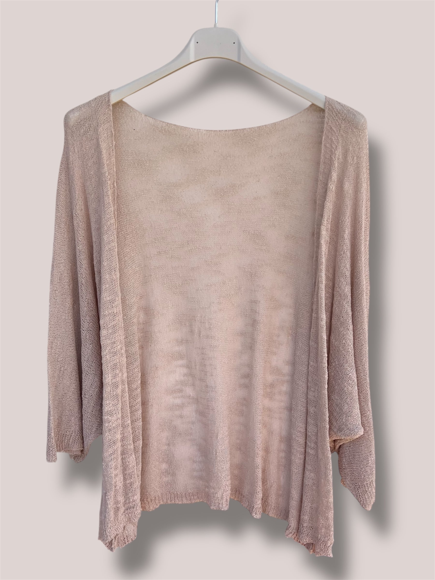 Chaqueta Abierta de Punto Fino