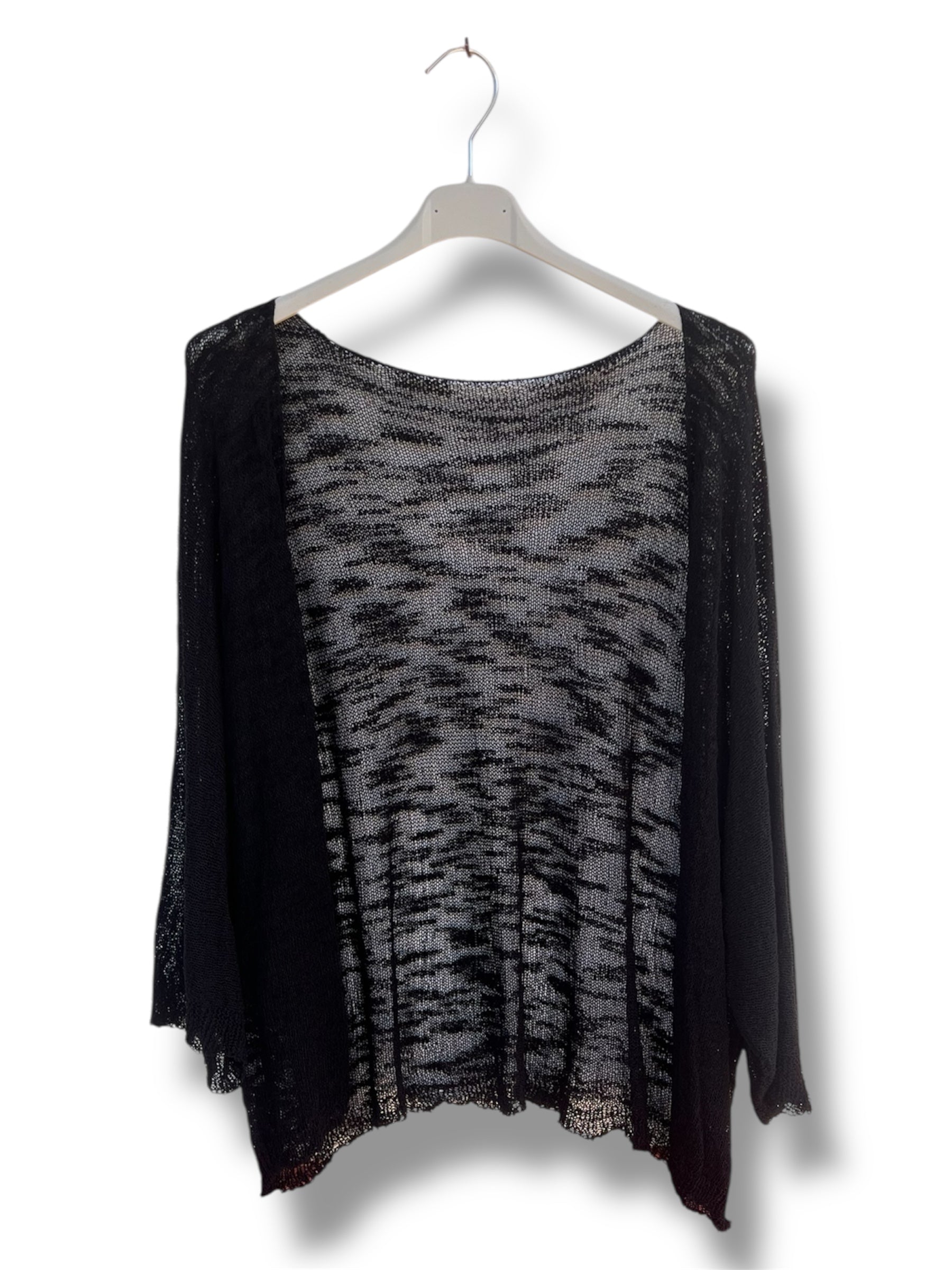 Chaqueta Abierta de Punto Fino