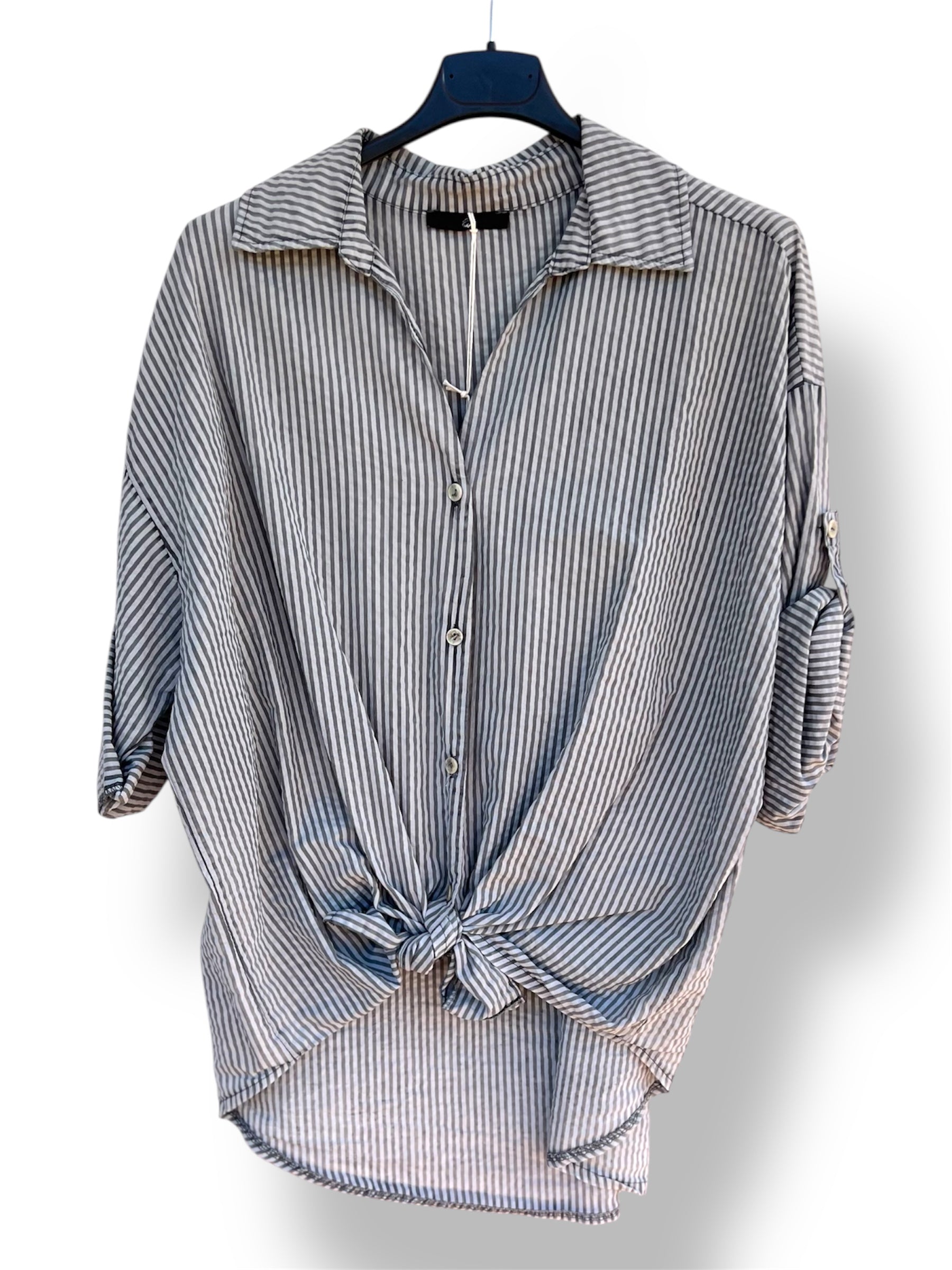 Camisa de Algodón Rayas Pinstripe