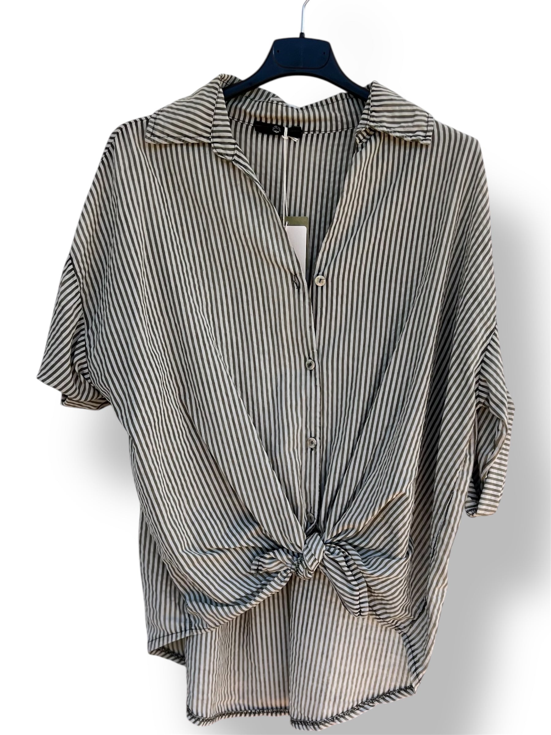 Camisa de Algodón Rayas Pinstripe