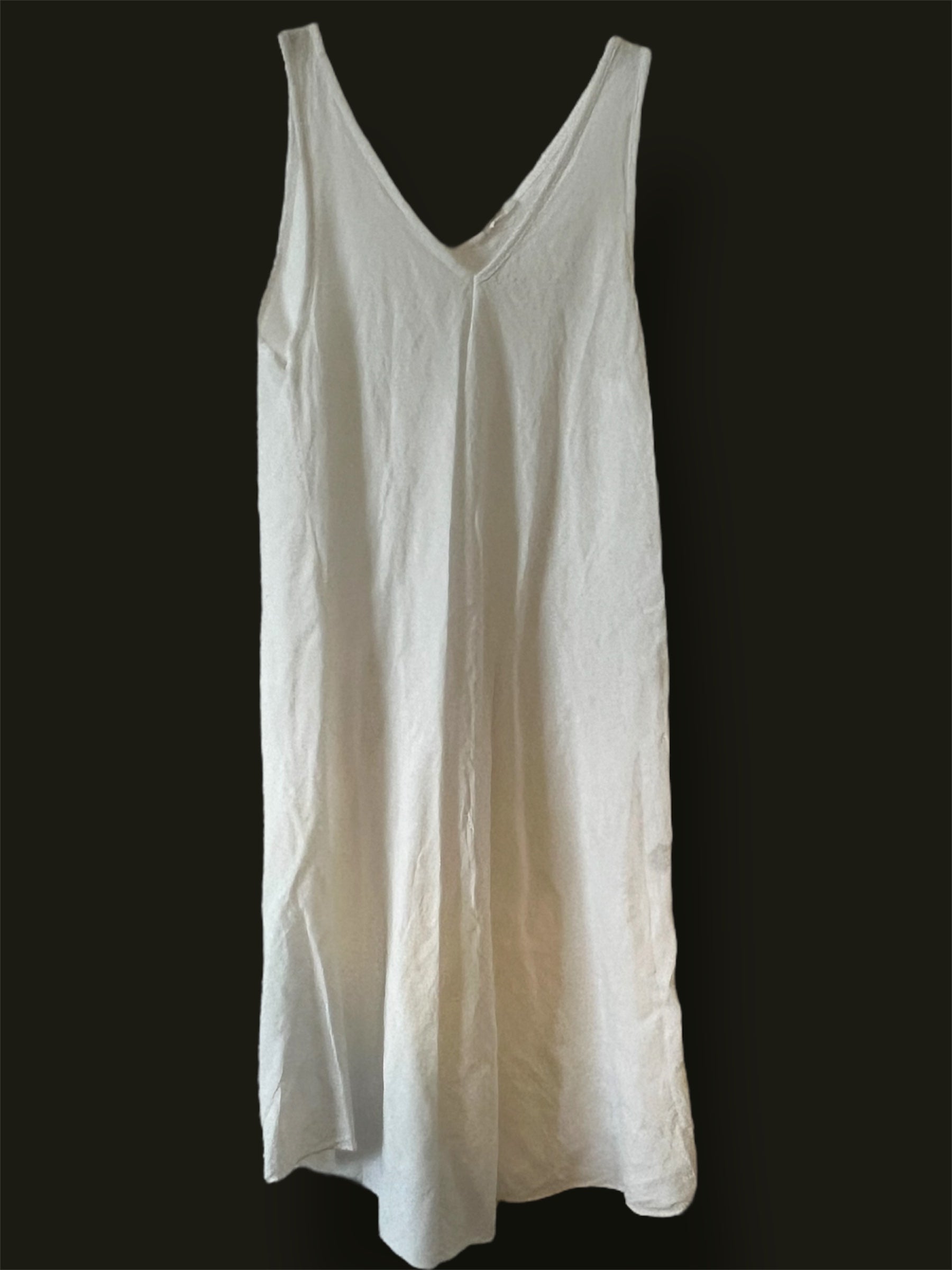 Vestido algodón efecto lino
