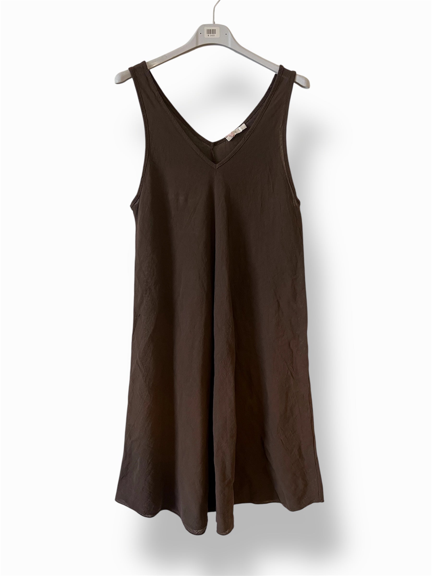 Vestido algodón efecto lino