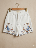 Short Blanco Bordado