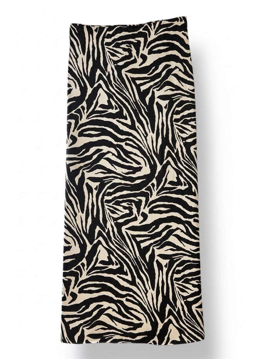 Falda larga animal print cebra