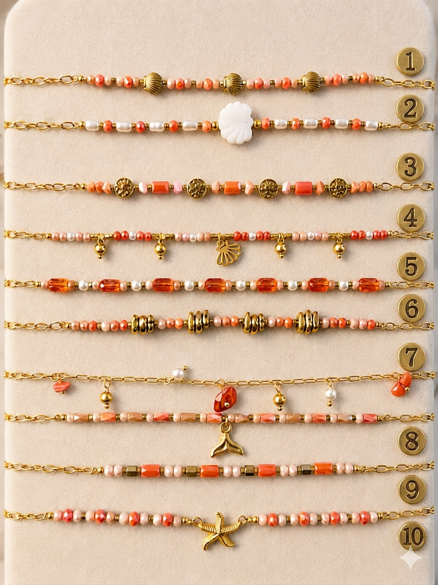 Collares Cortos |Coral