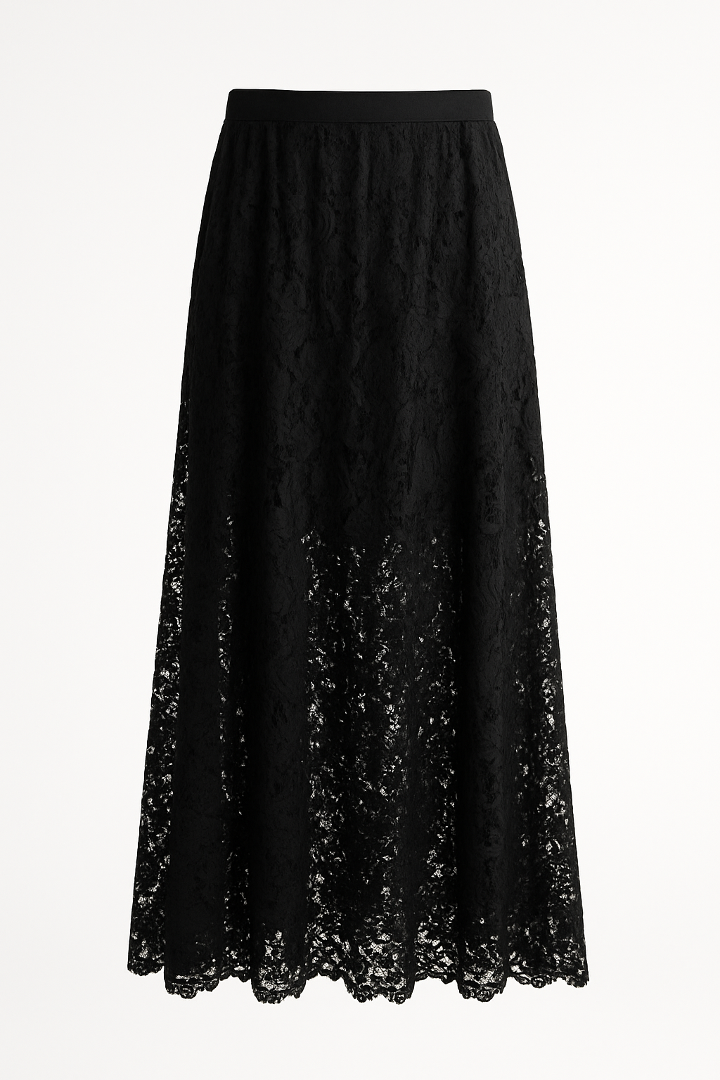 Falda larga encaje