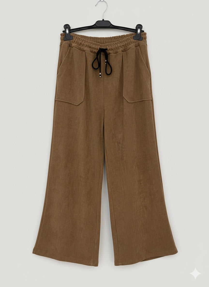 Pantalon wide leg micropana