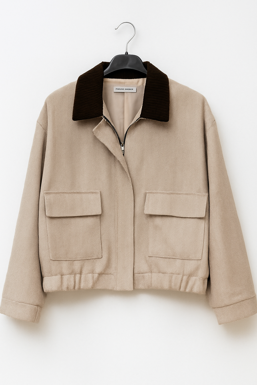 Chaqueta espiga cuello pana