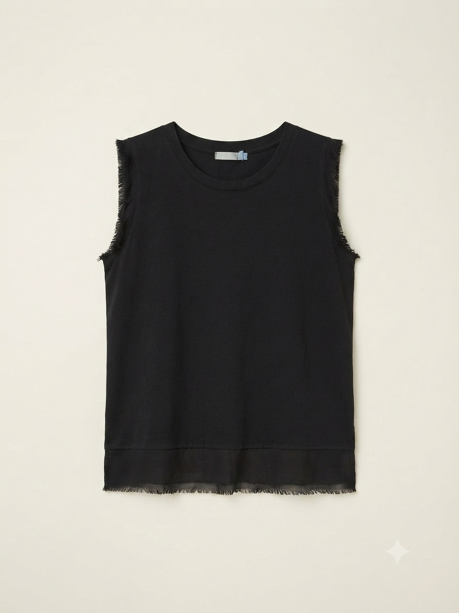 Camiseta esencial | Deshilachada