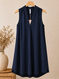 Vestido Corto | Gabardina Escote V